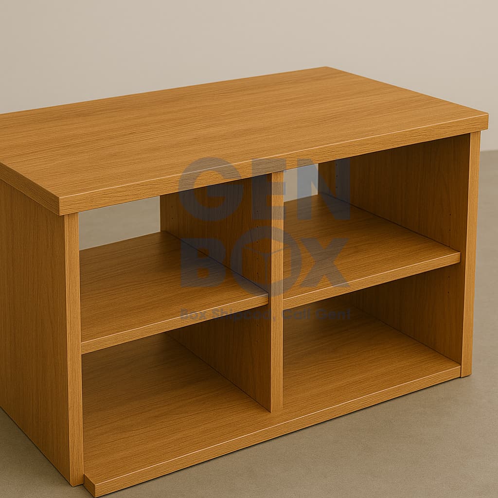 Ảnh: Cái bàn nhẹ được làm giấy tổ ong, bề mặt có phủ laminate